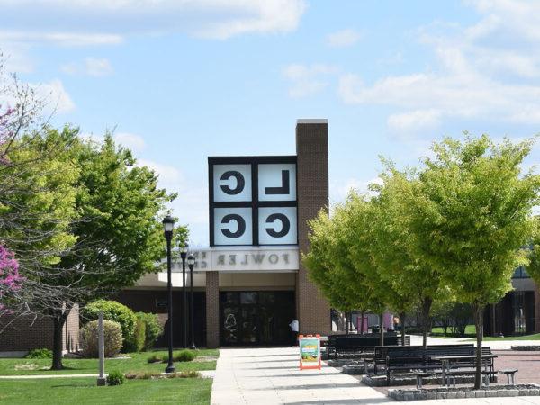 Trees blooming on main campus mall